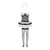 Еротичний костюм покоївки зі спідницею Obsessive Housemaid 5 pcs costume S/M, black, топ, спідниця, стринги, пов'язка на голову, п