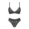Комплект білизни Obsessive Natilya 2-pcs set M/L, black, бюстгальтер, трусики