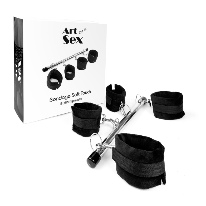 Колодка-розпірка для рук та ніг Art of Sex – Bondage Soft Touch BDSM Spreader, чорний