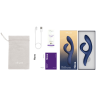 Смарт вібратор-кролик We-Vibe Nova Midnight Blue, ергономічний, регульований кут нахилу стовбура