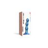 Насадка для страпона Strap-On-Me Dildo Plug Balls Blue Metallic M
