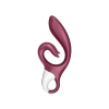 Вібратор-кролик Satisfyer Love Me Red, гнучкий, відросток з потрійним кінчиком