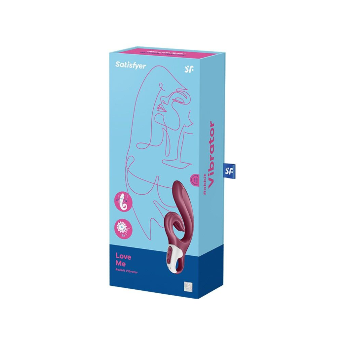 Вібратор-кролик Satisfyer Love Me Red, гнучкий, відросток з потрійним кінчиком