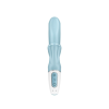 Вібратор-кролик Satisfyer Love Me Blue, гнучкий, відросток з потрійним кінчиком