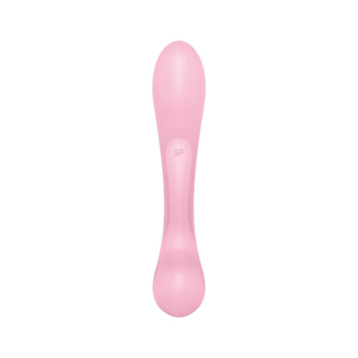 Двосторонній вібратор-кролик Satisfyer Triple Oh Pink, 3 мотори, руків’я-масажер