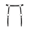 Гартери Obsessive A741 garter belt black O/S, штучна шкіра