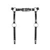 Гартери Obsessive A741 garter belt black O/S, штучна шкіра