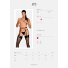 Гартери Obsessive A741 garter belt black O/S, штучна шкіра