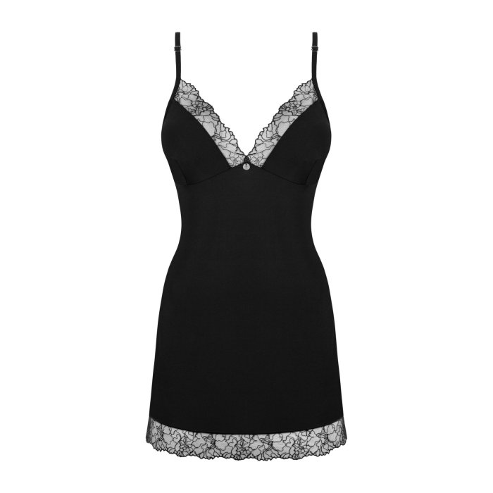 Сорочка та трусики Obsessive Bella Rou chemise & thong M/L