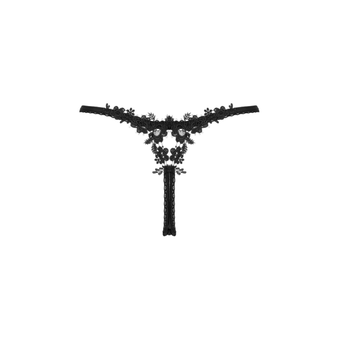 Прозорі стрінги із мереживом Obsessive Celia Noir thong M/L