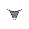 Прозорі стрінги з доступом Obsessive Celia Noir crotchless thong XS/S