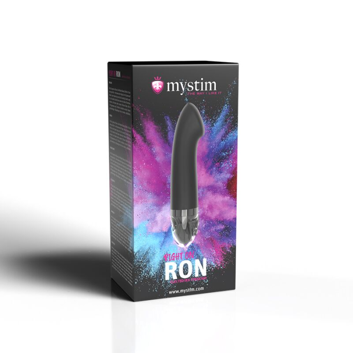 Вібратор для точки G з електростимуляцією Mystim Right on Ron Black Edition
