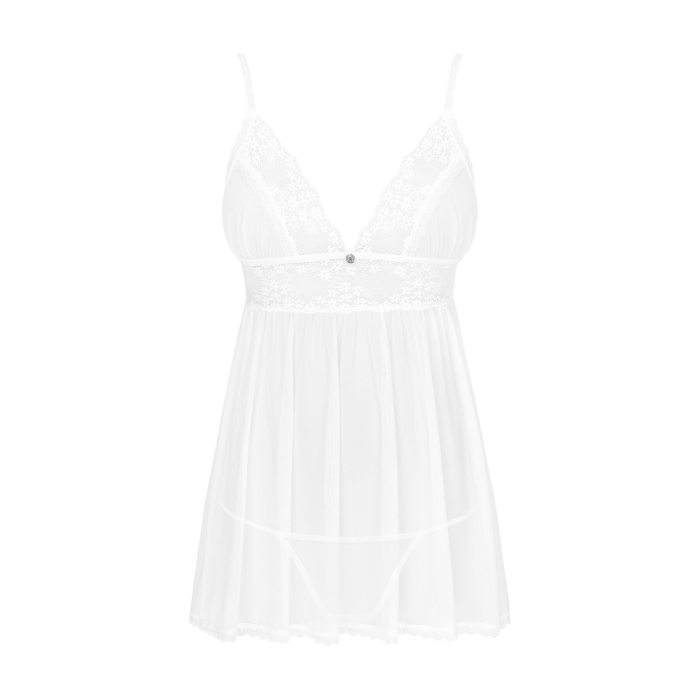 Пеньюар і трусики Obsessive Heavenlly babydoll & thong XS/S