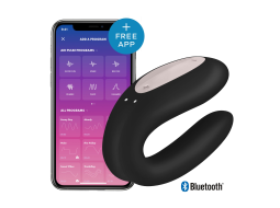 Смарт-вібратор для пар Satisfyer Double Joy Black із широким кліторальним стимулятором