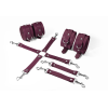 Набір для БДСМ Feral Feelings BDSM Kit 3 Burgundy, наручники, поножі, хрестовина