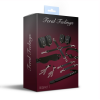 Набір Feral Feelings BDSM Kit 7 Black, наручники, поножі, конектор, маска, падл, кляп, затискачі