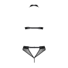 Білизна з відкритим доступом Passion MOONLIGHT SET XXL/XXXL black, топ, стрінги