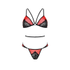 Комплект білизни Passion PEONIA SET XXL/XXXL red, бра, трусики