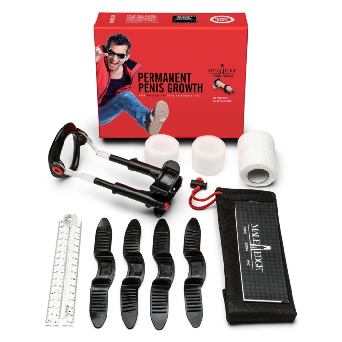 Екстендер для збільшення члена Male Edge Pro, ремінцевий, маса всього 65 г, міцний пластик