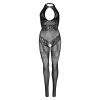 Бодістокінг Leg Avenue Rhinestone Lace and Net Bodystocking OS Black