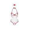 Костюм медсестри Leg Avenue Naughty Nurse, one size, боді та шапочка