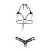 Leg Avenue Open cup bra and pearl panty OS Black