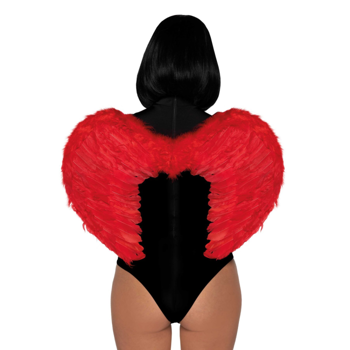 Крила дияволиці Leg Avenue devil wings Red, справжнє пір’я
