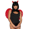 Крила дияволиці Leg Avenue devil wings Red, справжнє пір’я
