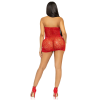 Сукня-сітка зі стразами Leg Avenue Rhinestone halter mini dress Red, відкрита спина, one size