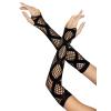 Довгі мітенки Leg Avenue Faux wrap net arm warmers One size Black, велика сітка