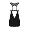 Сорочка бебі-дол з мереживом на грудях Obsessive Donna Dream babydoll XL/2XL Black, стрінги