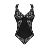 Мереживне боді Obsessive Donna Dream crotchless teddy XL/2XL Black, відкритий доступ