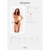 Мереживні стрінги Obsessive Donna Dream thong XS/S Black, низька посадка