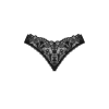 Мереживні стрінги Obsessive Donna Dream crotchless thong M/L Black, відкритий доступ