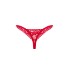 Мереживні стрінги Obsessive Lacelove thong XL/2XL Red, низька посадка