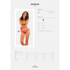 Мереживні стрінги Obsessive Lacelove thong XL/2XL Red, низька посадка