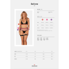 Комплект білизни Obsessive Selinne 3-pcs set XS/S Black, бюстгальтер, стрінги пояс для панчіх