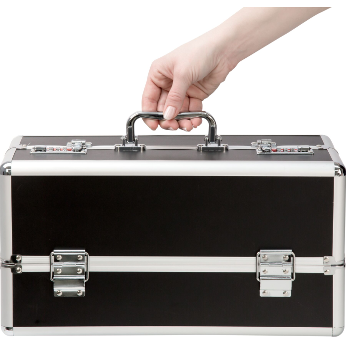 Великий кейс для зберігання секс-іграшок BMS Factory Large Lokable Vibrator Case Black,кодовий замок