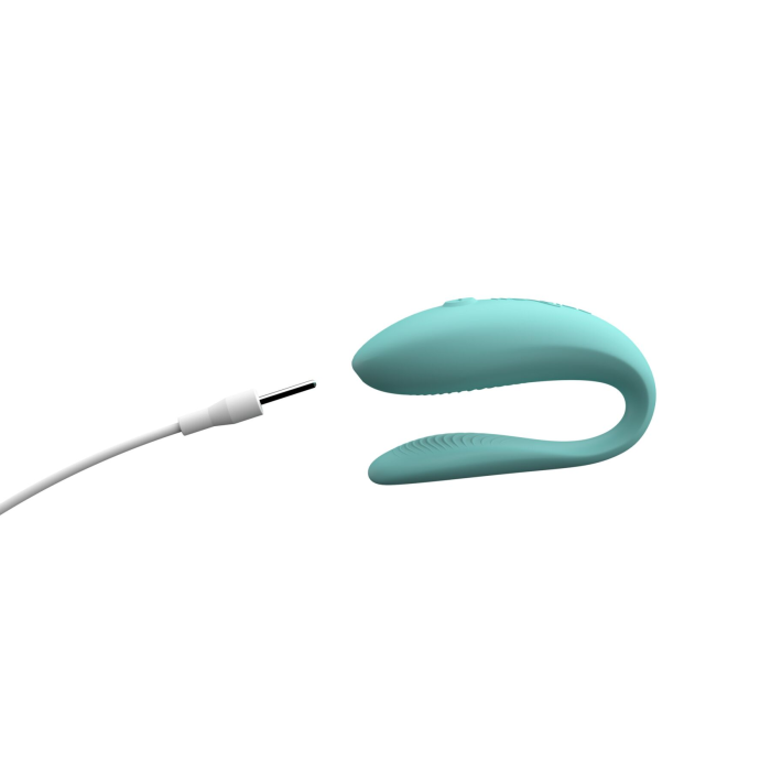 Смарт-вібратор для пар We-Vibe Sync Lite Aqua, 10 віброрежимів, можна поєднувати з проникним сексом