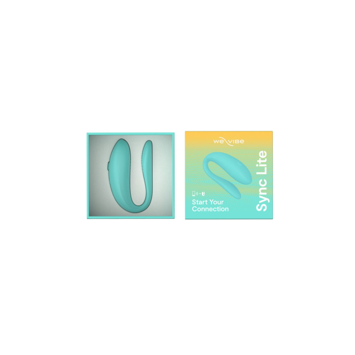 Смарт-вібратор для пар We-Vibe Sync Lite Aqua, 10 віброрежимів, можна поєднувати з проникним сексом
