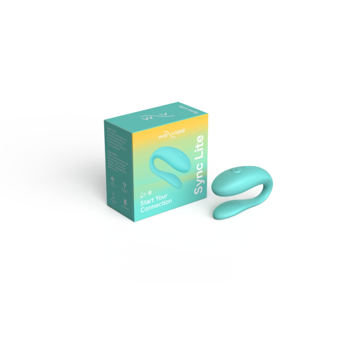 Смарт-вібратор для пар We-Vibe Sync Lite Aqua, 10 віброрежимів, можна поєднувати з проникним сексом