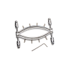 Затискач для вагіни Master Series: Spread 'Em Poker Vagina Clamp with Adjustable Pressure Screws, ши