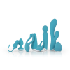 Анальна вібропробка Cala Azul – Blanca Vibrating anal plug, 10 режимів