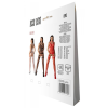Бодістокінг з безліччю бретелей Passion BS095 One Size, white, імітація пояса та панчіх, з доступом