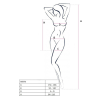 Ажурна мінісукня на тонких бретелях Passion BS096 One Size, white, плетіння на грудях