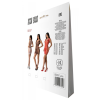 Мінісукня з вертикальним візерунком Passion BS097 One Size, white, плетіння з боків