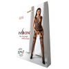 Бодістокінг з плетінням на грудях Passion BS099 One Size, black, відкритий доступ,імітація підв’язок