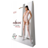 Бодістокінг з плетінням на грудях Passion BS099 One Size, white, відкритий доступ, імітація підв’язо
