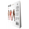Бодістокінг з плетінням на грудях Passion BS099 One Size, white, відкритий доступ, імітація підв’язо
