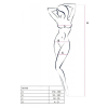 Бодістокінг з плетінням на животику Passion BS100 One Size, red, декоративний шов, з доступом